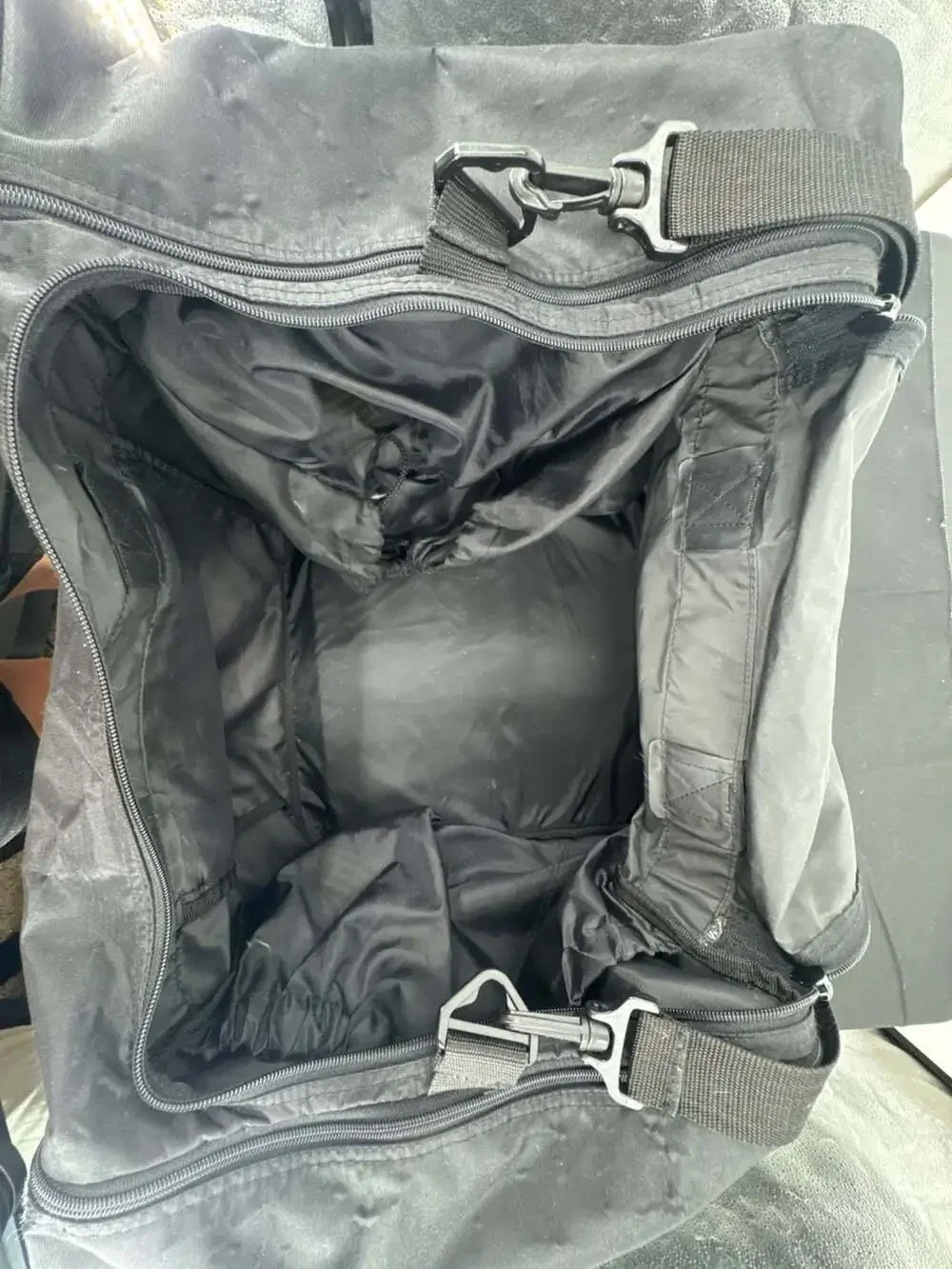 Vintage Eddie Bauer EBTEK Black Nylon Gear Duffle Bag